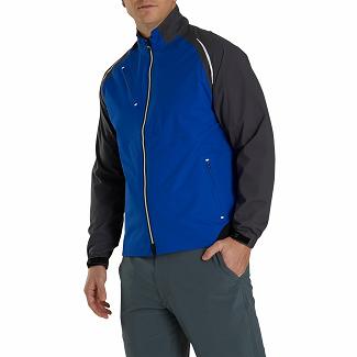 Men's Footjoy Select LS Rain Jacket Blue/Black NZ-685720